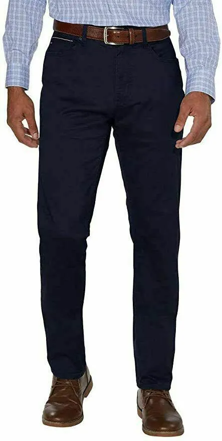 Tommy Hilfiger Mens TH FLEX 5 Pocket Pants Navy Blue Sky Captain Chino