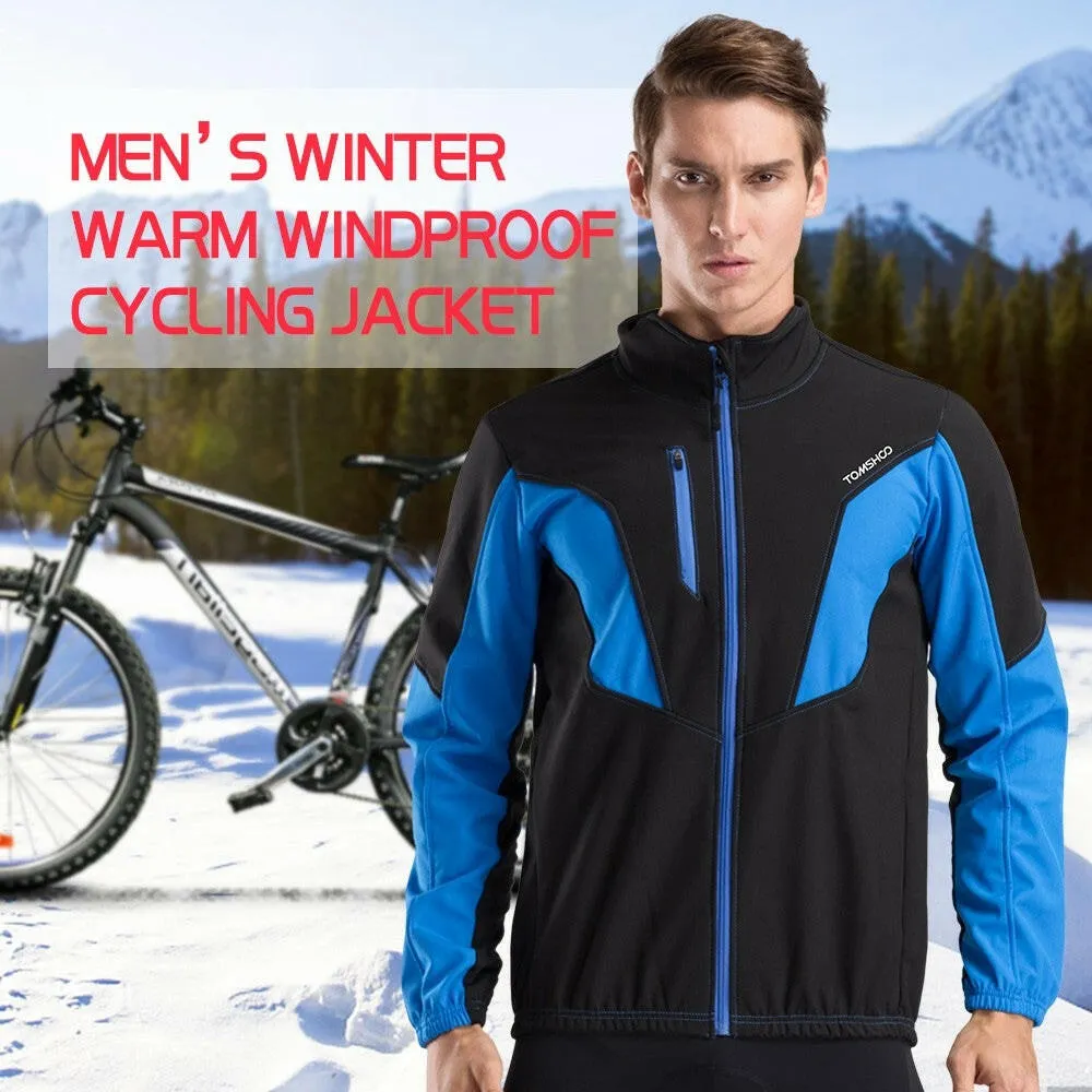 TOMSHOO Men's Winter Thermal Fleece Cycling Jacket