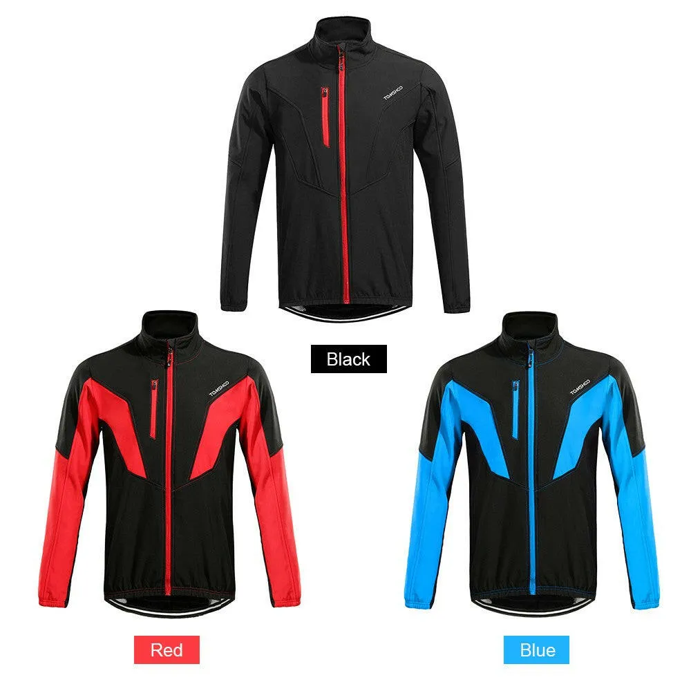 TOMSHOO Men's Winter Thermal Fleece Cycling Jacket