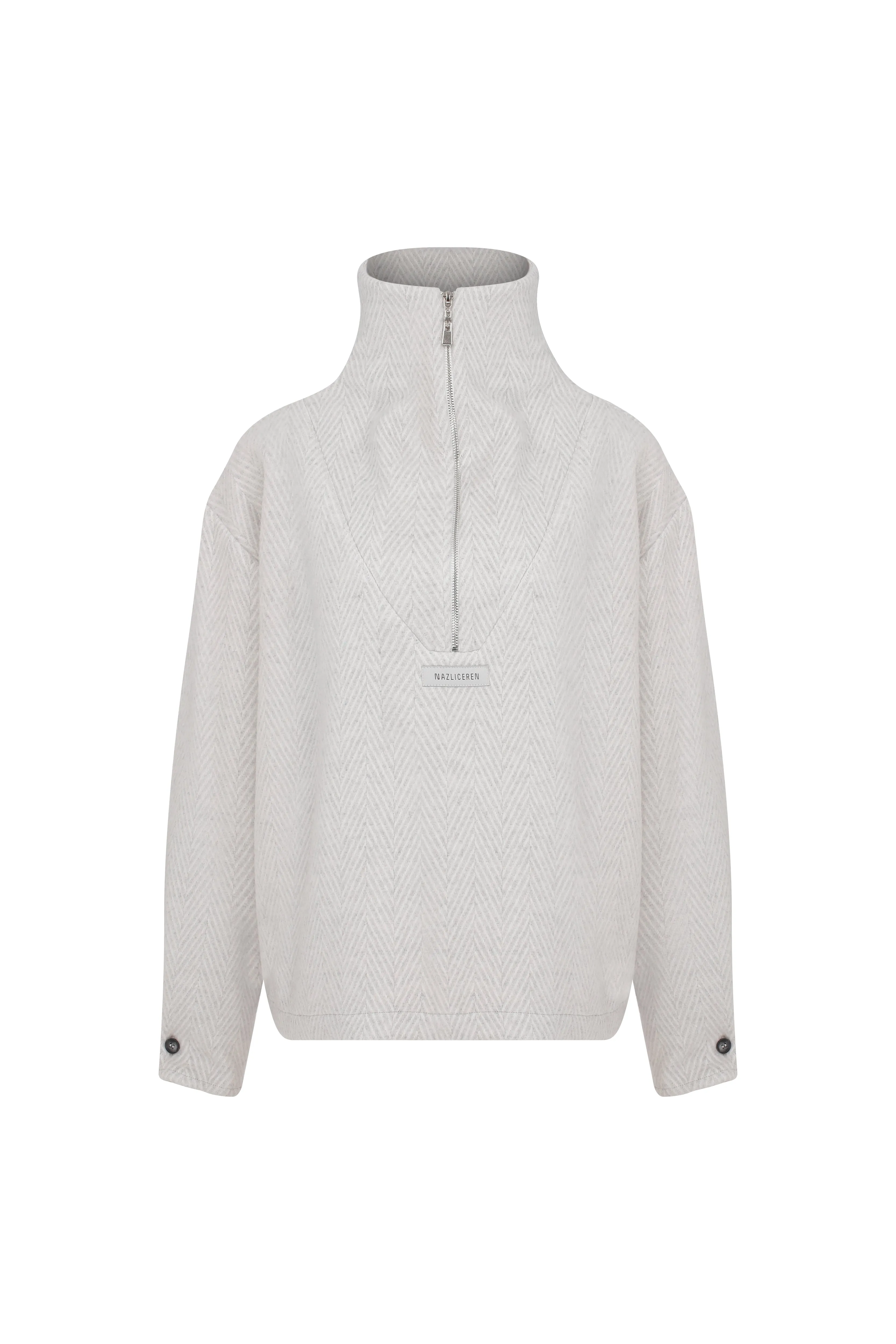 Travis Wool Blend Zip-Neck Jumper