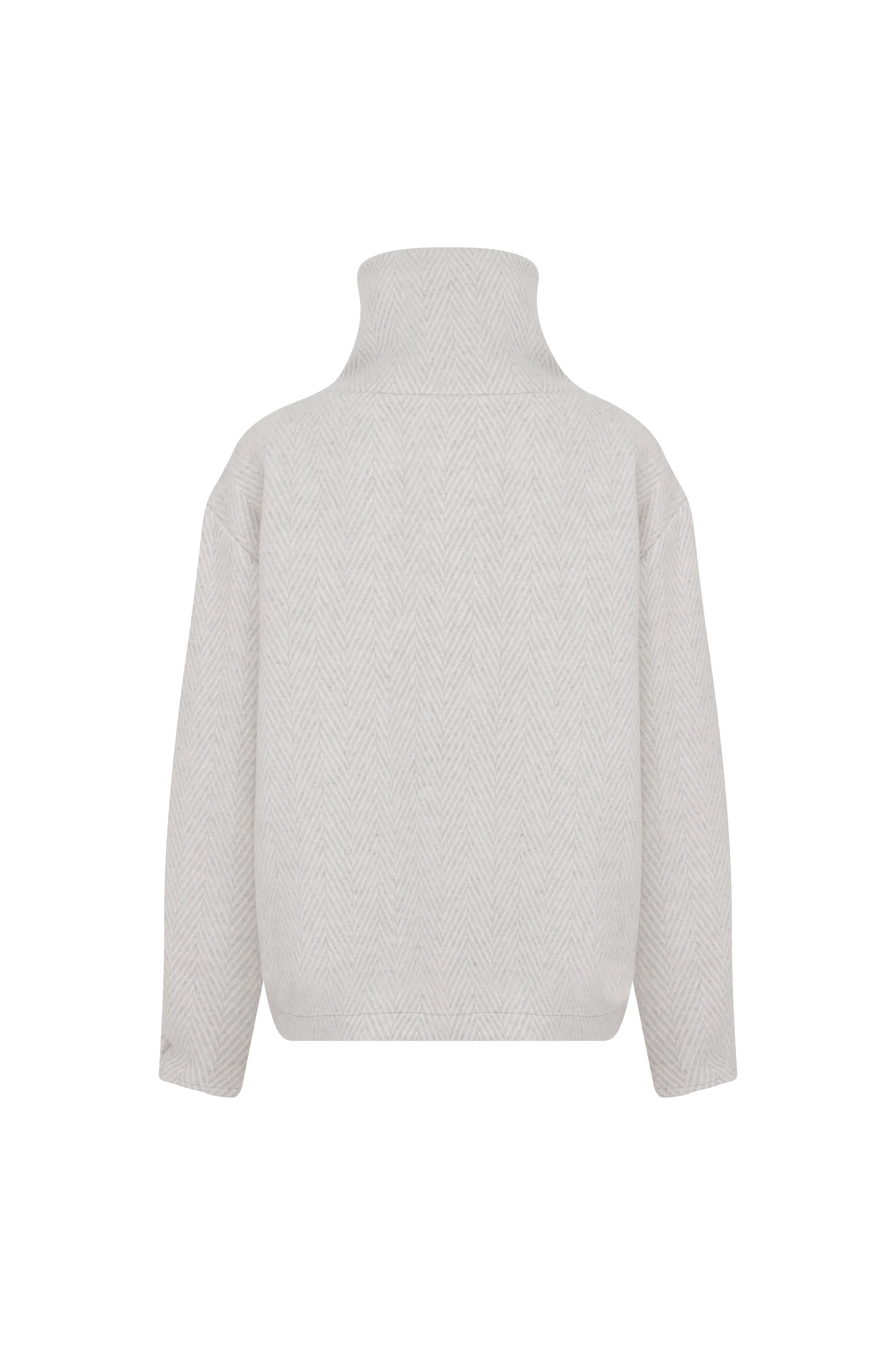 Travis Wool Blend Zip-Neck Jumper