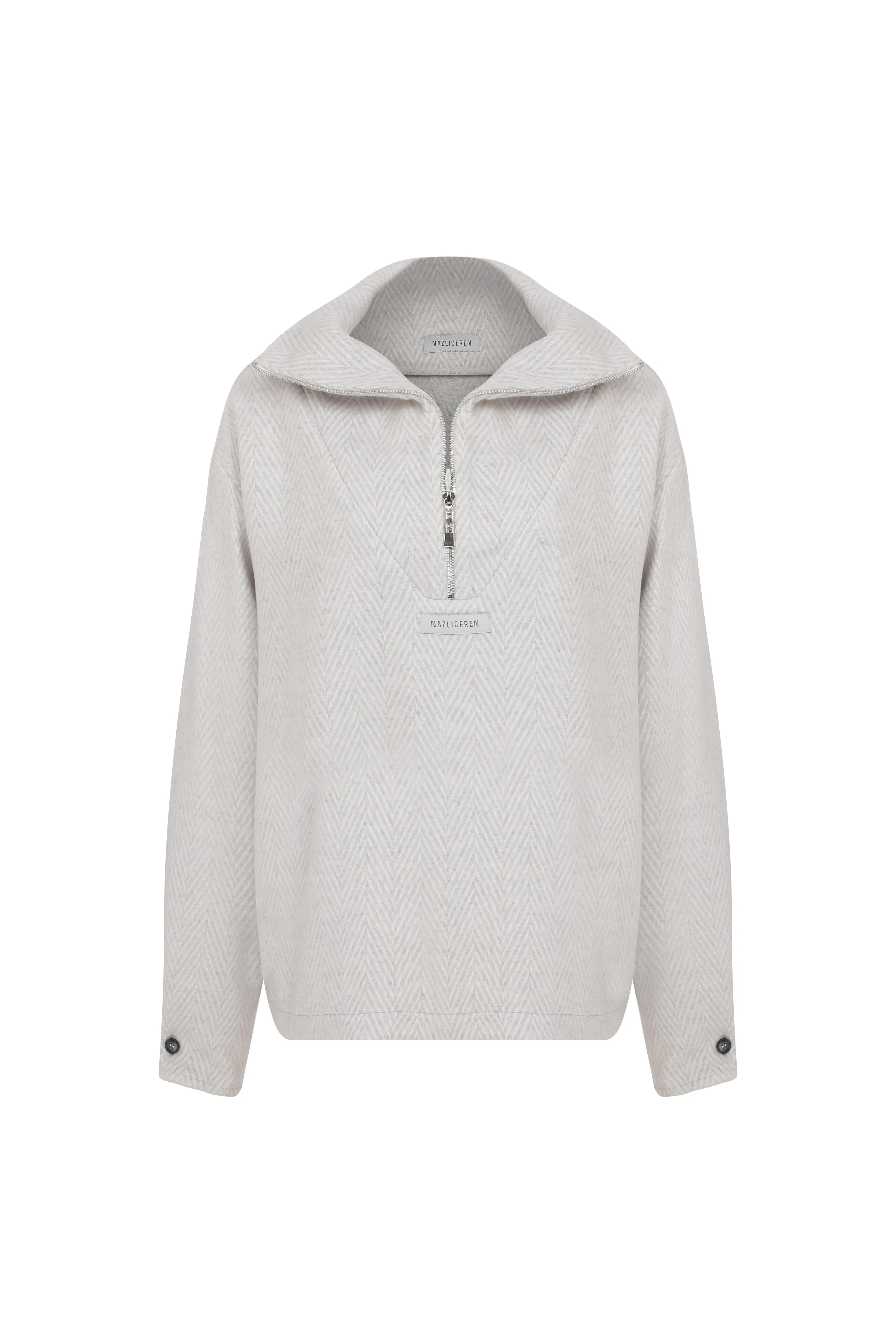 Travis Wool Blend Zip-Neck Jumper