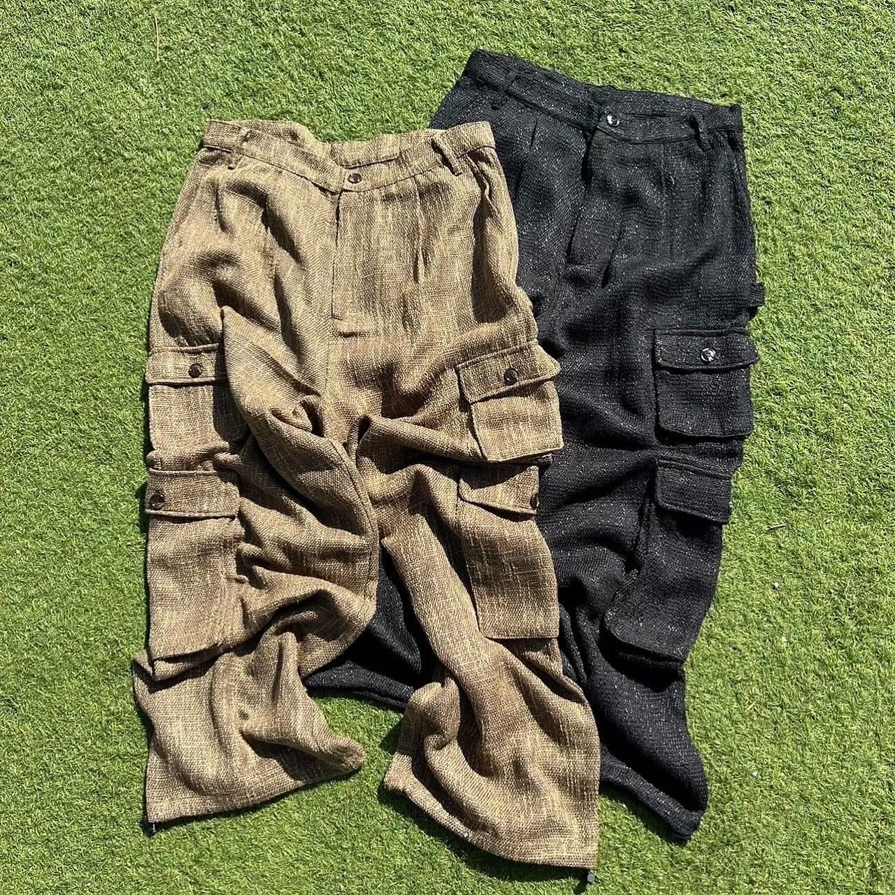 tweed cargo pants