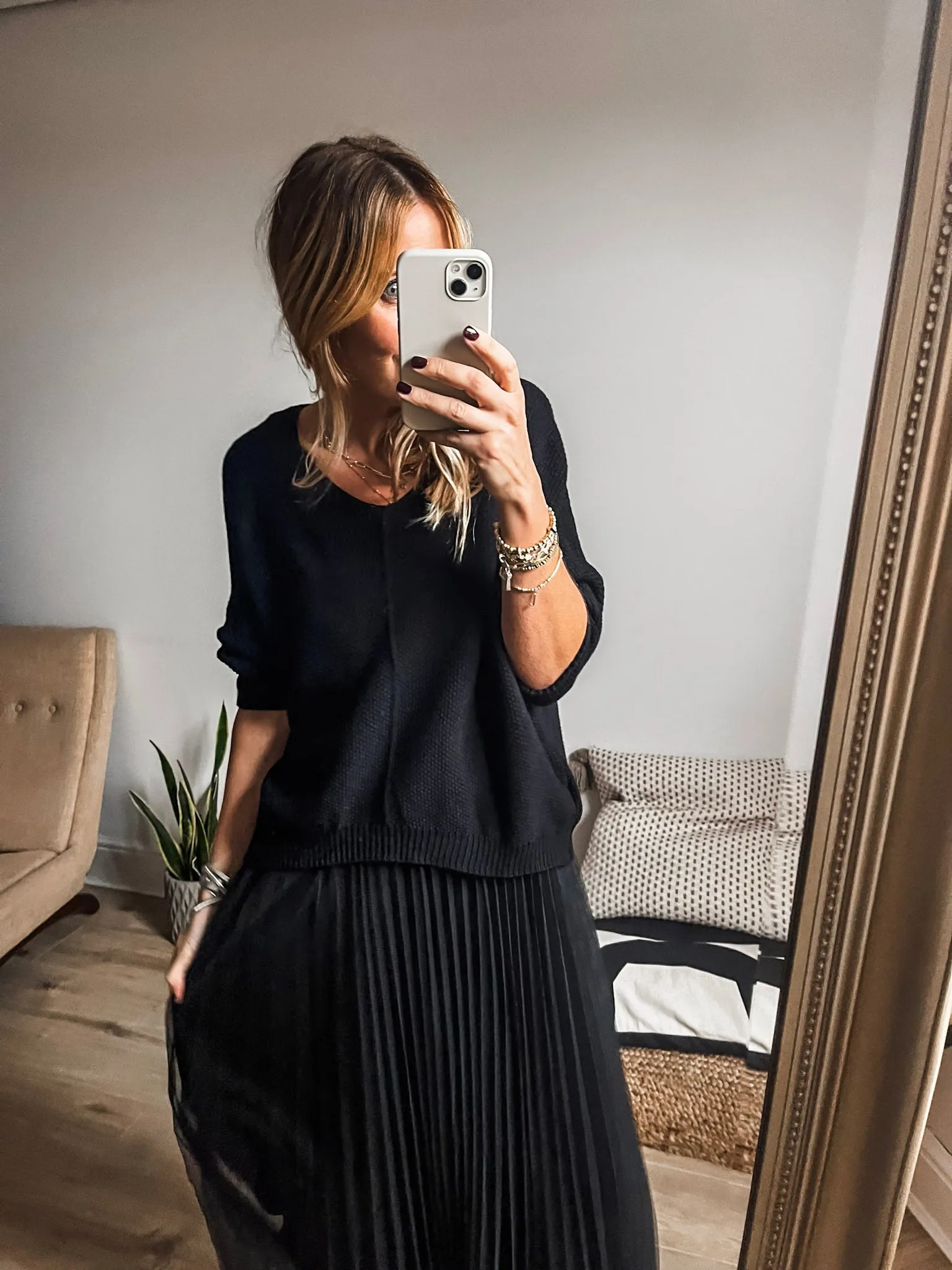 Two-Piece Pleated Jumper Dress