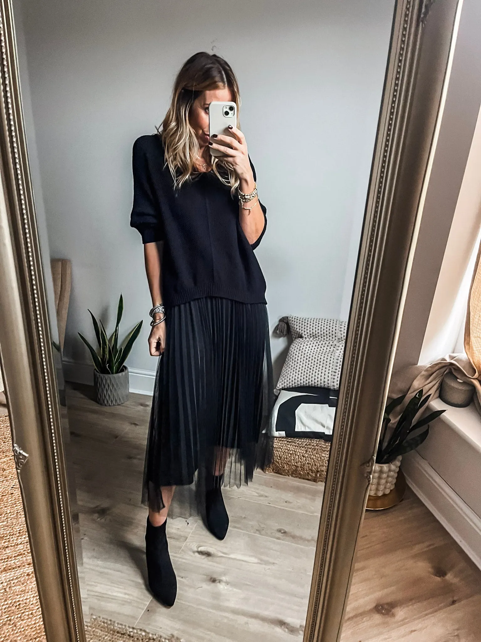 Two-Piece Pleated Jumper Dress