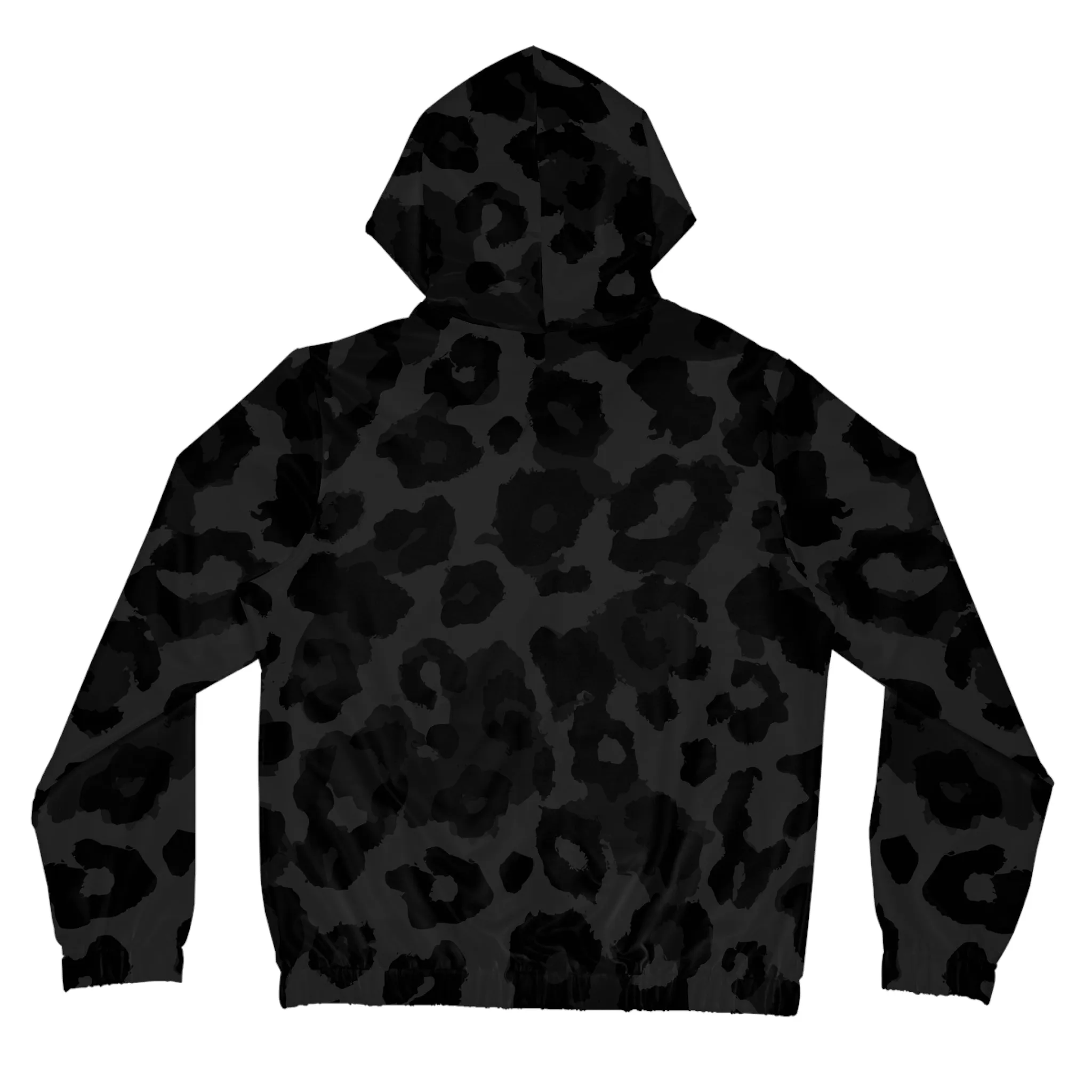 Vampire Art Grunge Glam Black Leopard Pattern Women’s Full-Zip Hoodie