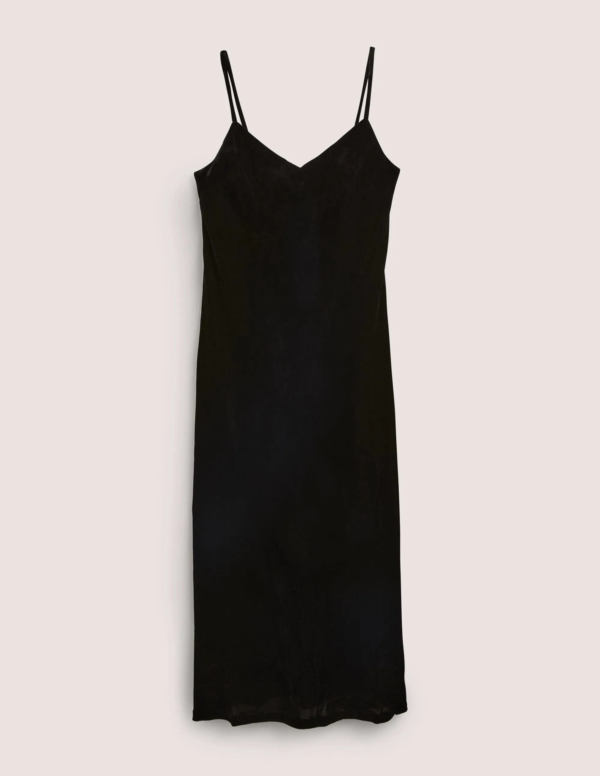 Velvet Slip Dress-Black