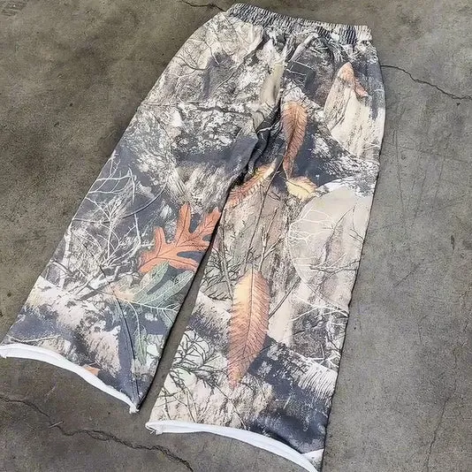 Vintage Camouflage Casual Sweatpants