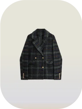 Vintage Check Down Coat