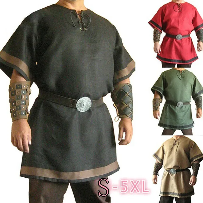 Vintage Renaissance Viking Pirate Tunic Shirt