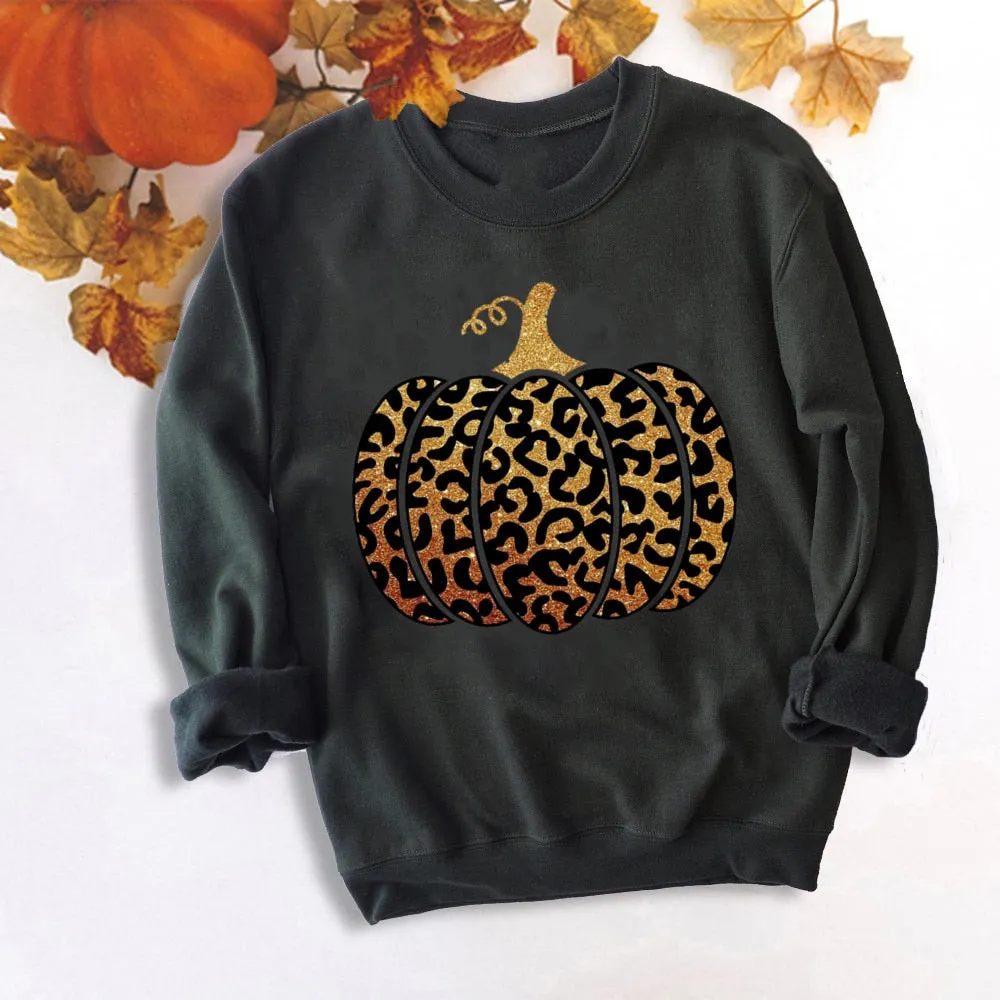 Wenkouban Halloween Costume Colored Tis' The Season Pumpkin Spice Sweatshirt Retro Fall Women Long Sleeve Autumn Halloween Pullovers Streetwear Outfits