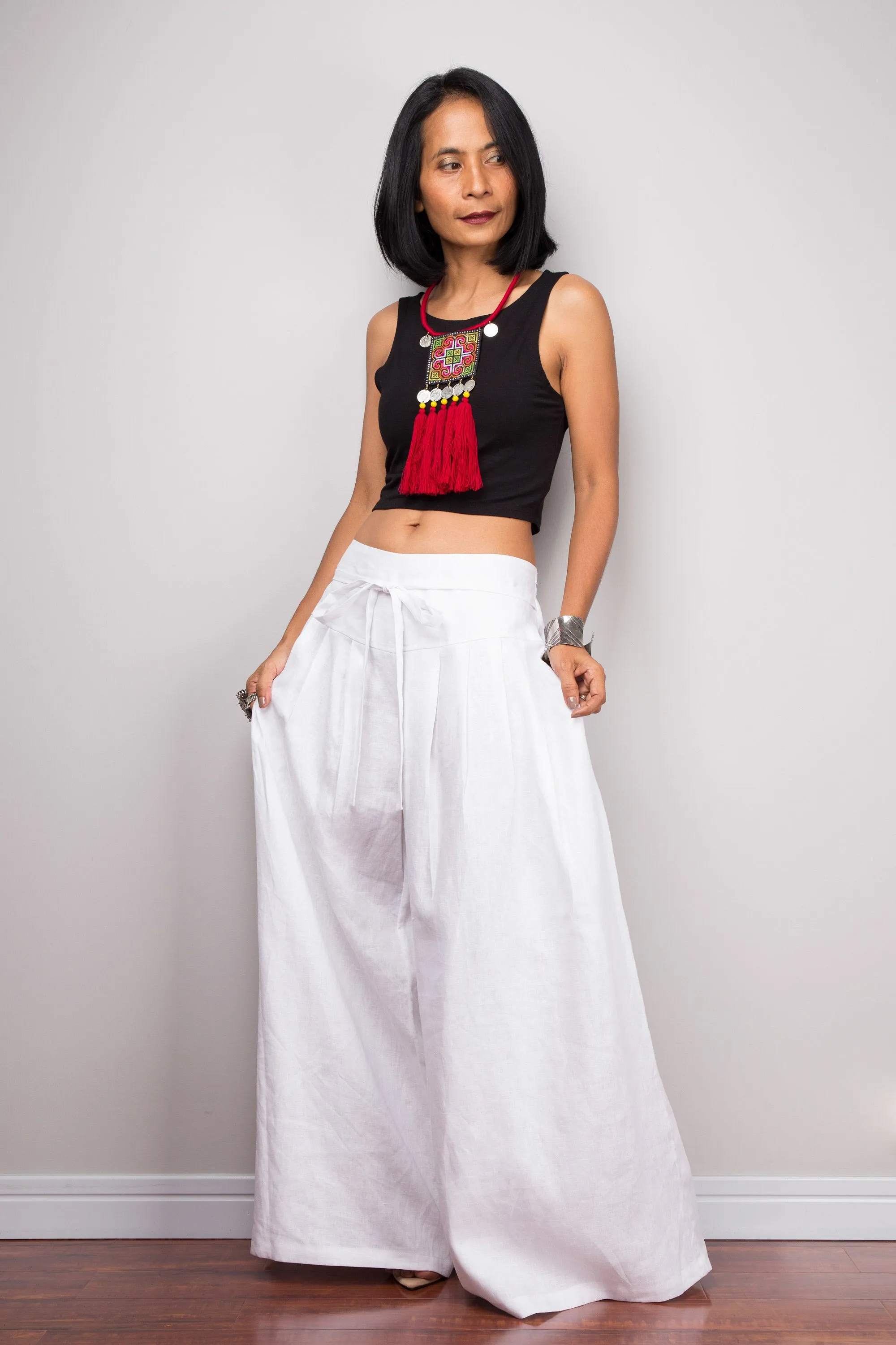 White Palazzo pants