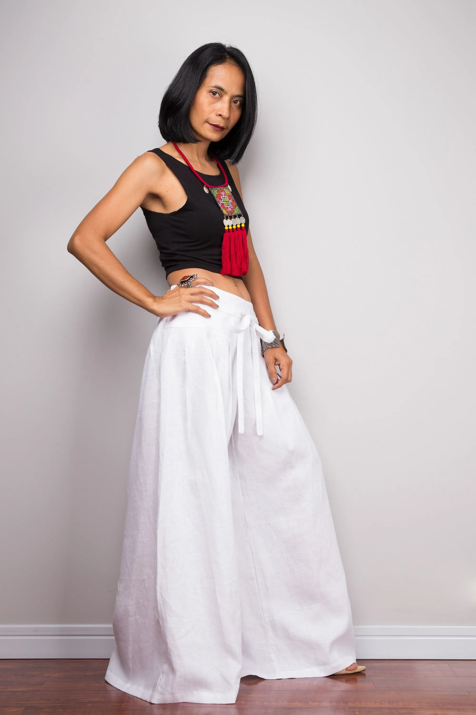 White Palazzo pants