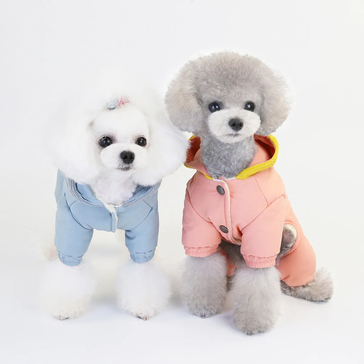 Windproof hooded winter pet clothing