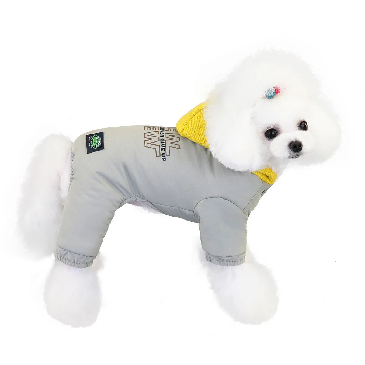 Windproof hooded winter pet clothing