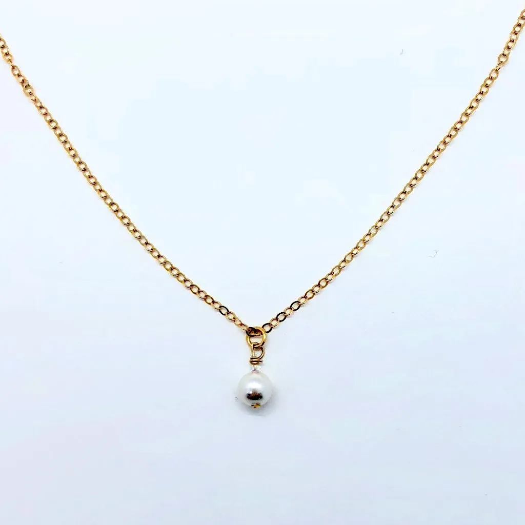 Winter White Pearl Bridesmaid Necklace