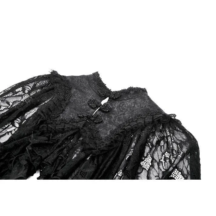 Women's Gothic Frog Ruffled Lace Cape