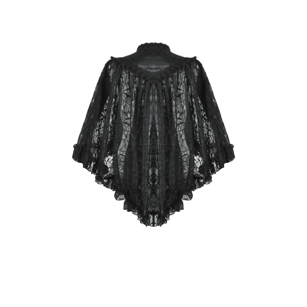 Women's Gothic Frog Ruffled Lace Cape