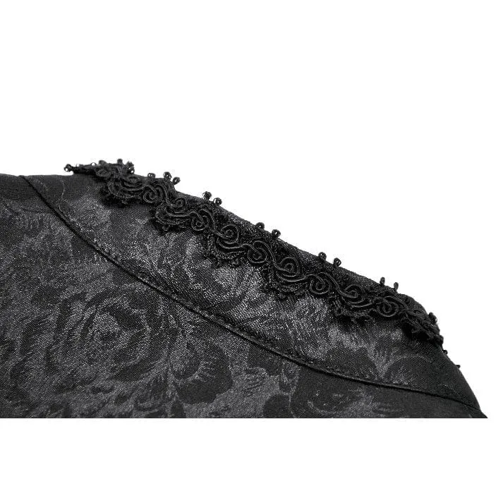 Women's Gothic Frog Ruffled Lace Cape