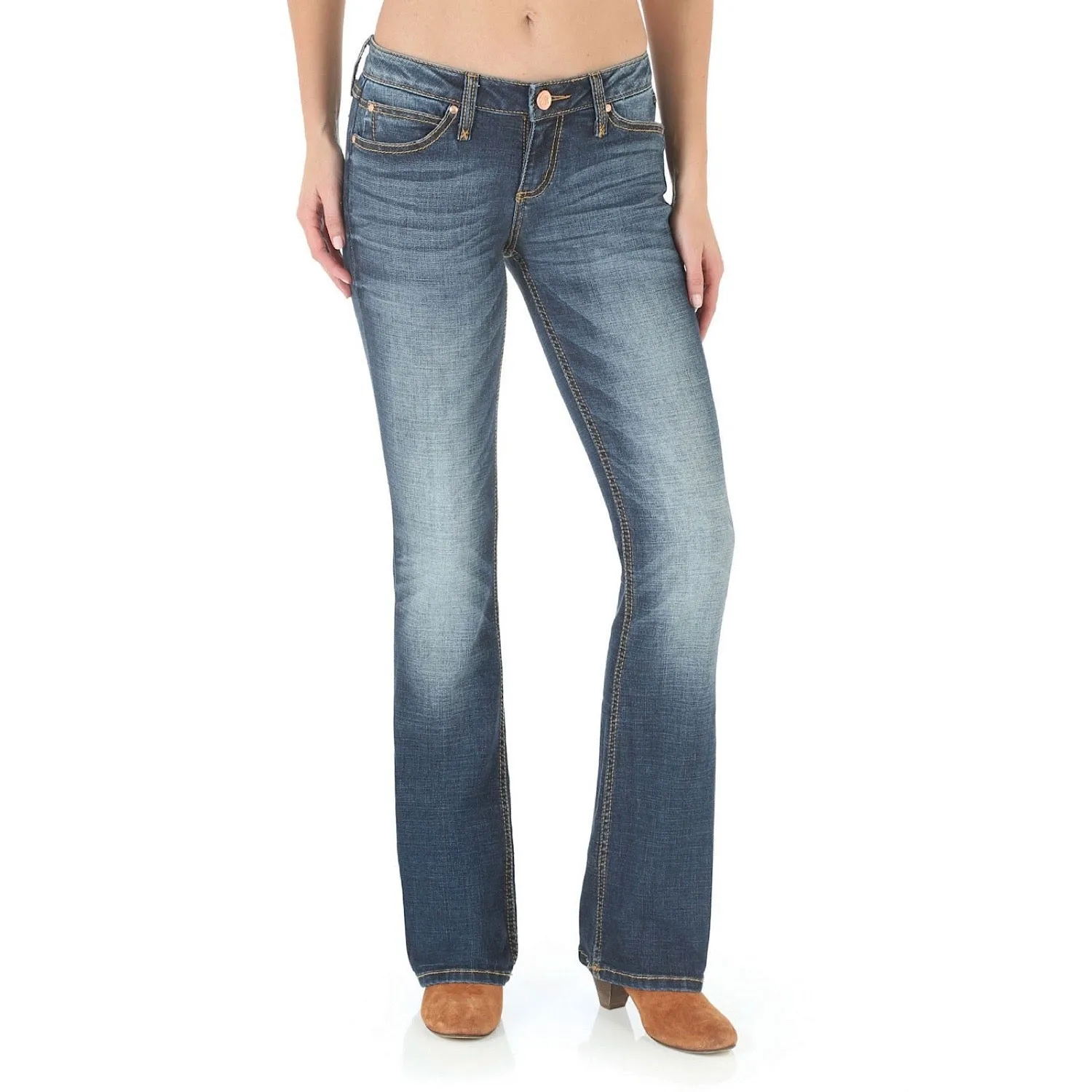 Wrangler Women's Retro Mid Rise Mae Jean Indigo