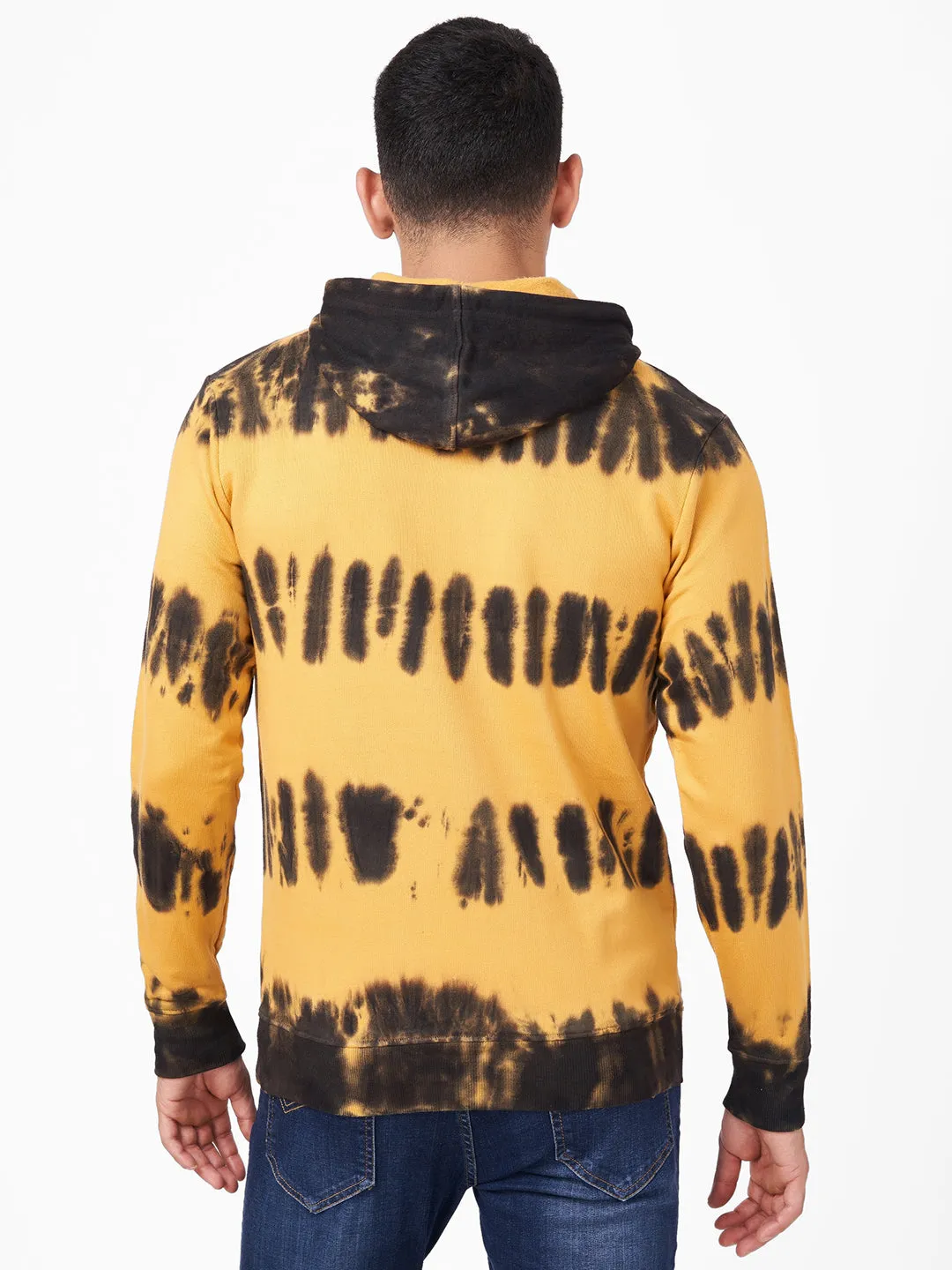 Yellow Tie Dye Full Sleeve Hoodie