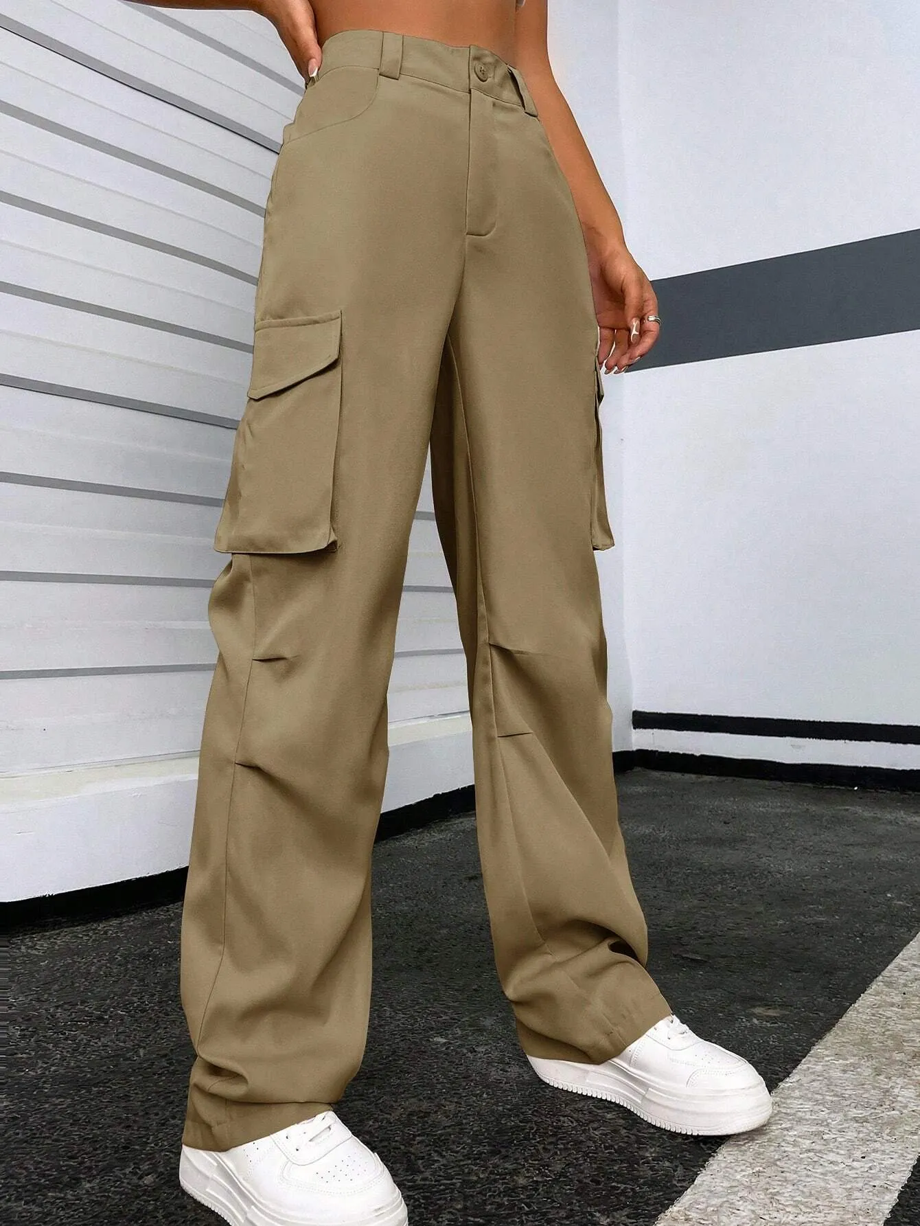 Zippered Pocket Cargo Pants