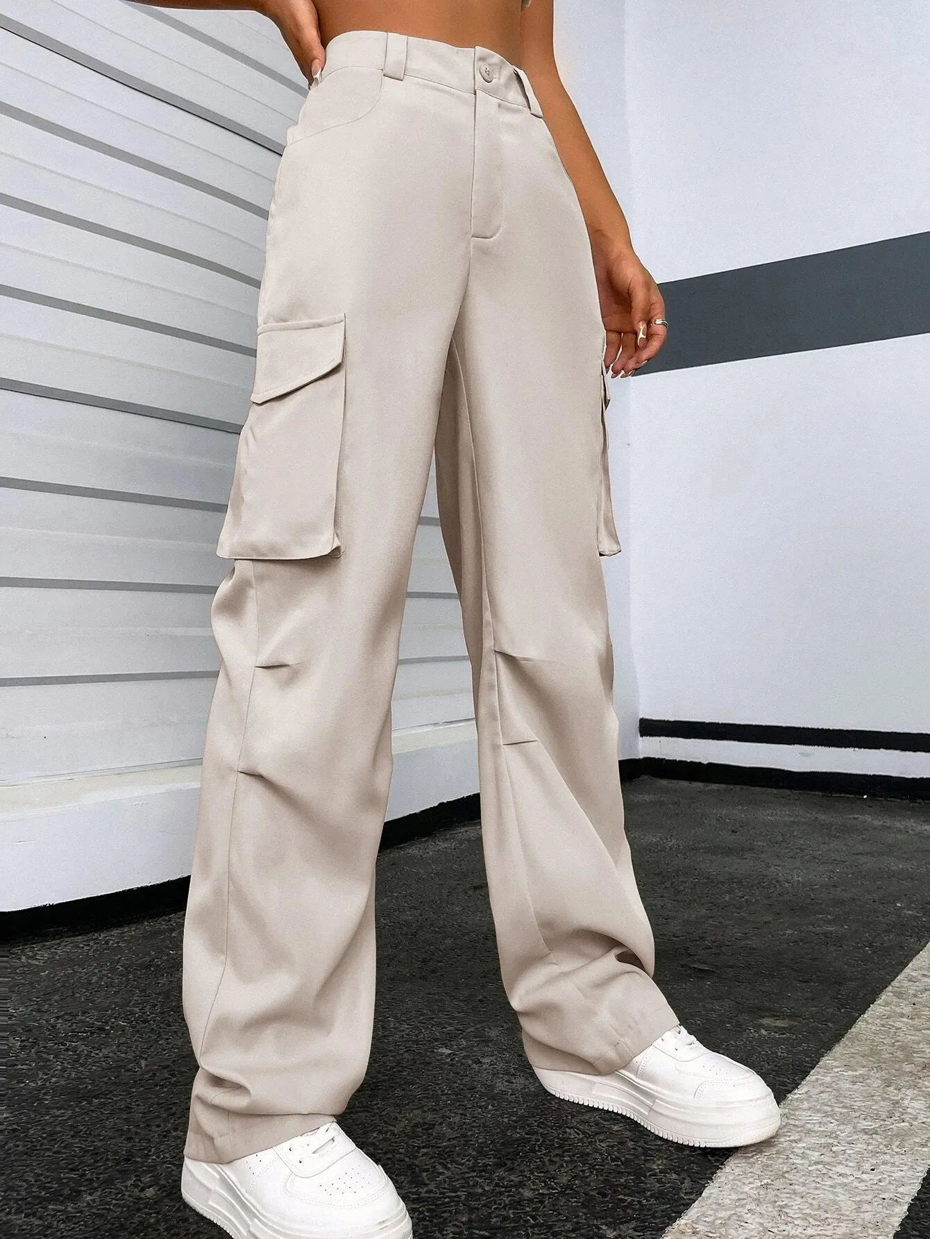 Zippered Pocket Cargo Pants