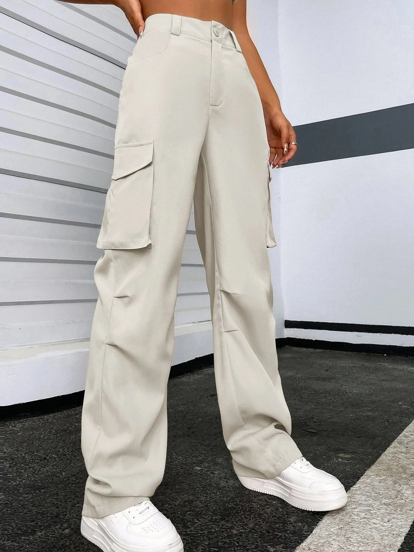 Zippered Pocket Cargo Pants