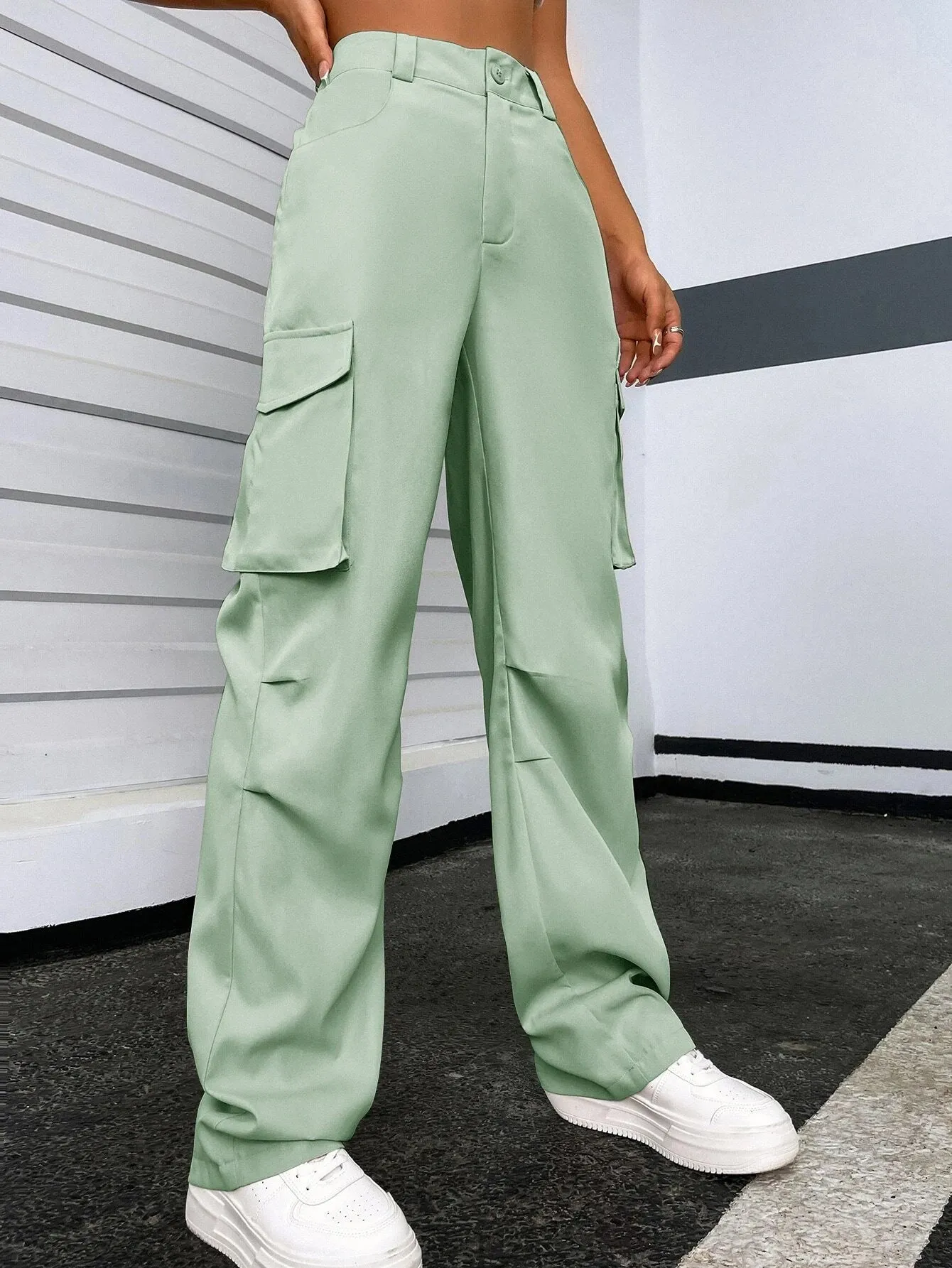 Zippered Pocket Cargo Pants