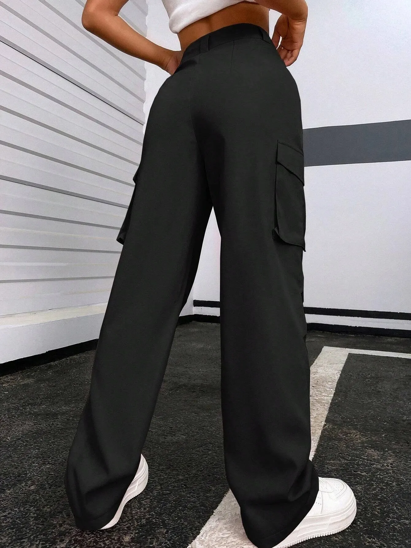 Zippered Pocket Cargo Pants