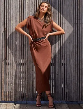 Zoe Extended Shoulder Column Dress